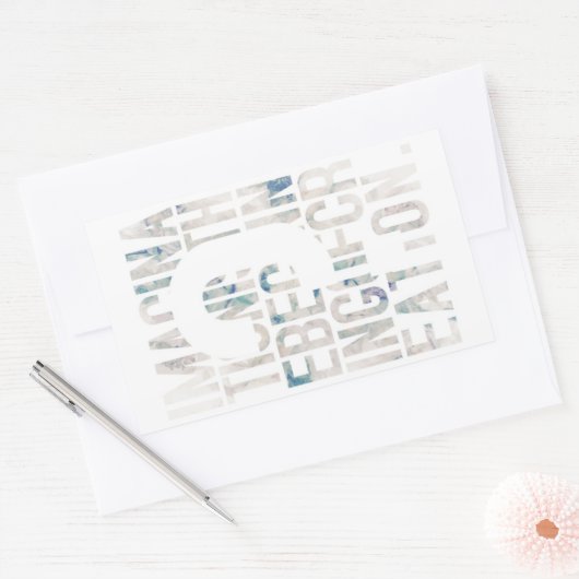 メッセージ性/アート性を重視される方に seal gete rechthoekige sticker (Envelop)