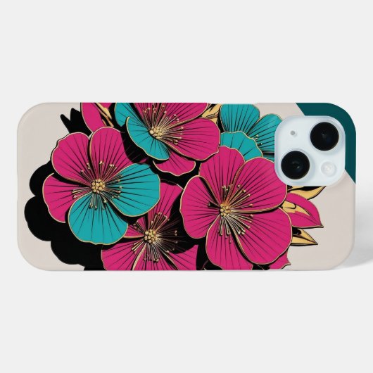 モダン牡丹デザイン Case-Mate iPhone CASE (Achterkant (horizontaal))