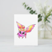 モモイロヤママユ ち ゃ ん BRIEFKAART (Staand voorkant)