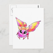 モモイロヤママユ ち ゃ ん BRIEFKAART (Voorkant / Achterkant)