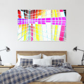 モンドリアンシティ10 CANVAS AFDRUK (Insitu (Slaapkamer))