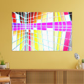 モンドリアンシティ10 CANVAS AFDRUK (Insitu (Woonkamer))