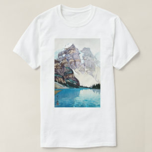 モ ー 湖, Moraine Lake, Hiroshi Yoshida, Woodcut T-shirt