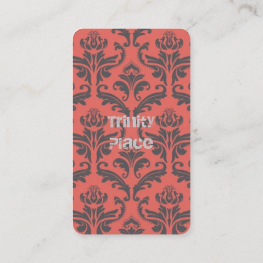 ユニークなスペードエースのトランプ柄　オシャレ VISITEKAARTJE (Achterkant)