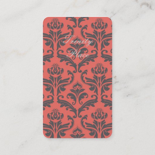 ユニークなスペードエースのトランプ柄　オシャレ VISITEKAARTJE (Achterkant)