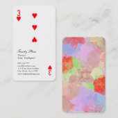 ユニークなハートのトランプ柄　オシャレな女性の VISITEKAARTJE (Voorkant / Achterkant)