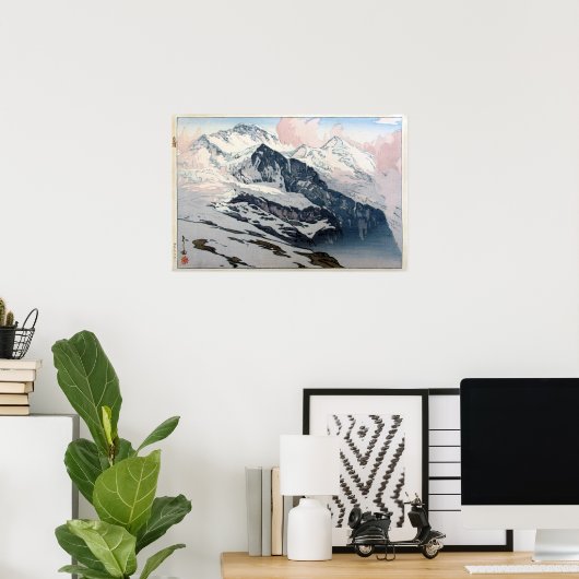 ユ ン フ ウ, Jungfrau, Hiroshi Yoshida, Woodcut Poster (Thuiskantoor)