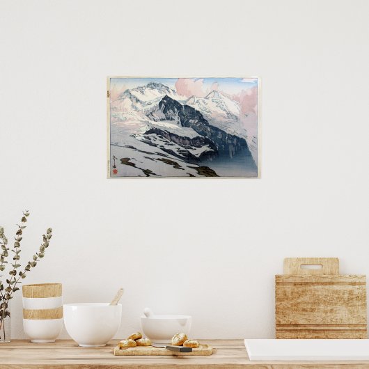 ユ ン フ ウ, Jungfrau, Hiroshi Yoshida, Woodcut Poster (Keuken)