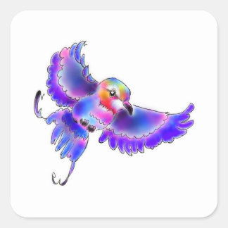 ライラックニシブッポウソウちゃん VIERKANTE STICKER