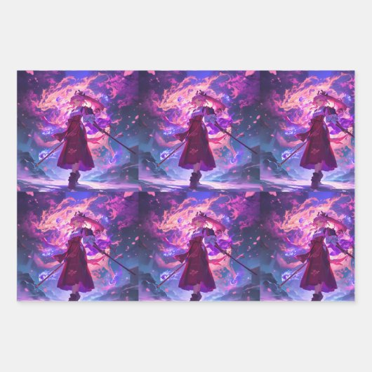 ラッピングペーパーシートセット"MUTEKI"  INPAKPAPIER VEL (Voorkant 2)