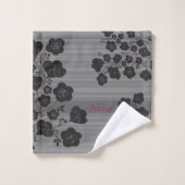 ラブリーフラワー　モノクロ BAD HANDDOEK (Wasdoekje)