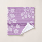 ラブリーフラワー　落ち着いたピンク BAD HANDDOEK (Wasdoekje)