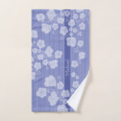 ラブリーフラワー　落ち着いたブルー BAD HANDDOEK (Handdoek)