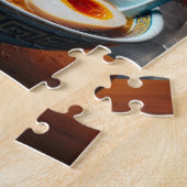 ラーメンを前に真剣な眼差しの力士 LEGPUZZEL (Zijkant)