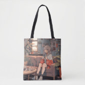 リバーシブル・トートバッグcafe｜寿司娘 GenerativeAI Tote Bag (Voorkant)
