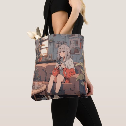 リバーシブル・トートバッグcafe｜寿司娘 GenerativeAI Tote Bag (Dichtbij)