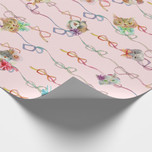 リボン猫(cat with ribbon/gato com fita) cadeaupapier (Hoek)