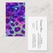 レオパードと宇宙のデザイン VISITEKAARTJE (Voorkant / Achterkant)