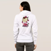 レディスパーカー ご本人ちゃん(前にもちびご本人ちゃん) HOODIE (Achterkant volledig)