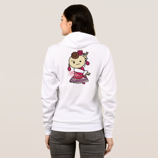 レディスパーカー　ご本人ちゃん（前にもちびご本人ちゃん） HOODIE (Achterkant volledig)