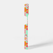 レトロかわいいお花デザイン♡ミントグリーン iPhone HOESJE (Rechterkant)