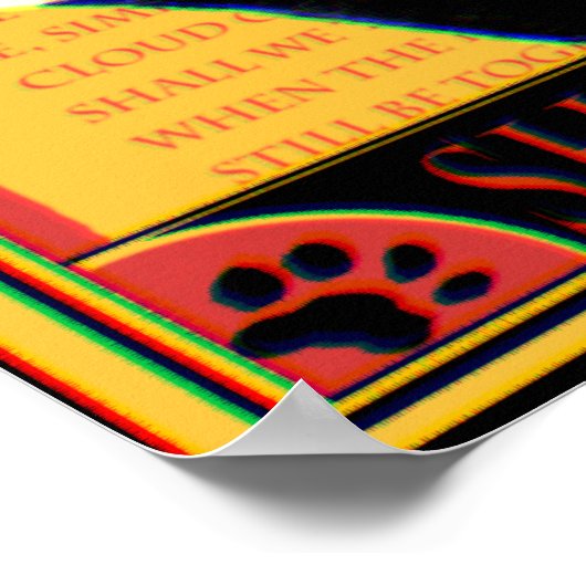 レトロマッチデザイン　踊る猫　Retro Match Dancing cat Poster (Hoek)