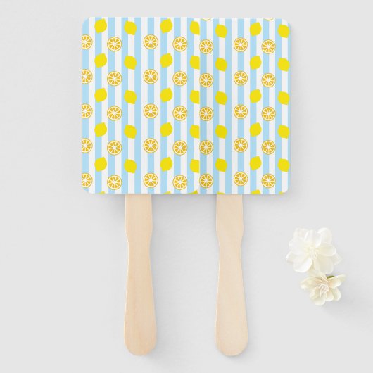 レモン(ストライプ)  ハンドファン HANDWAAIER (Voorkant en achterkant)