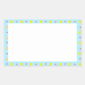 レモン&チェリー(ブルー) RECHTHOEKIGE STICKER (Voorkant)