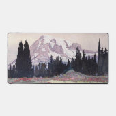 レ ニ 山, Mount Rainier, Hiroshi Yoshida, Woodcut Bureaumat (Voorkant)