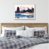 レ ニ 山, Mount Rainier, Hiroshi Yoshida, Woodcut Canvas Afdruk (Insitu (Slaapkamer))