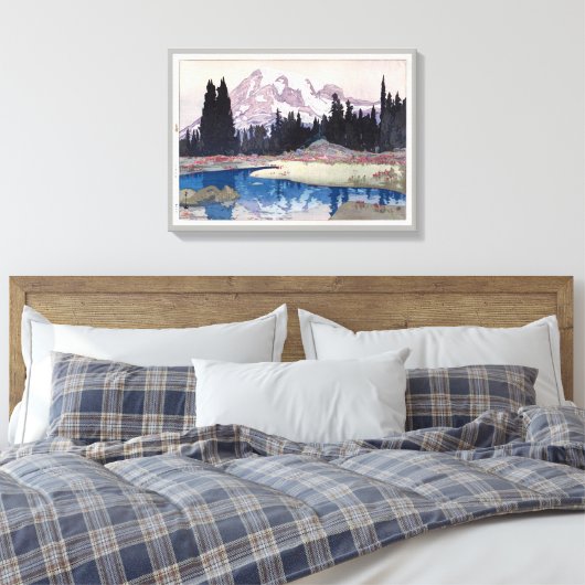 レ ニ 山, Mount Rainier, Hiroshi Yoshida, Woodcut Canvas Afdruk (Insitu (Slaapkamer))