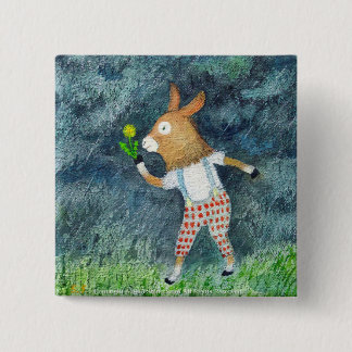 ロバくんのバッヂ VIERKANTE BUTTON 5,1 CM