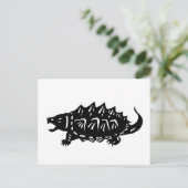 ワ メ 亀 り alligator tuinschildpad briefkaart (Staand voorkant)