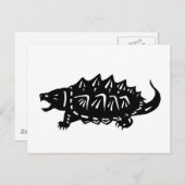 ワ メ 亀 り alligator tuinschildpad briefkaart (Voorkant / Achterkant)
