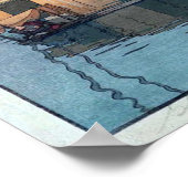 ヴ ー ー ナ, Varanasi, Hiroshi Yoshida, Woodcut Poster (Hoek)