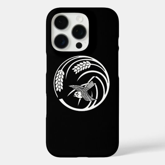 一本稲の丸に雀 Case-Mate iPhone CASE (Achterkant)