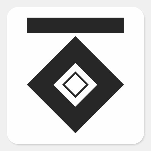 一柳釘抜き VIERKANTE STICKER (Voorkant)