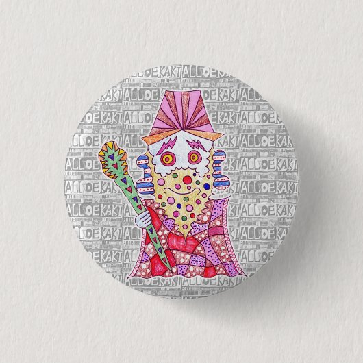 七福神/寿老人 缶バッジ RONDE BUTTON 3,2 CM (Voorkant)