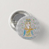 七福神/弁財天 缶バッジ RONDE BUTTON 3,2 CM (Voorkant /achterkant)