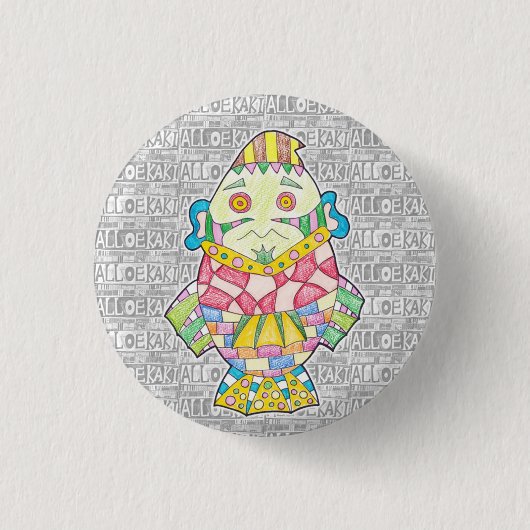 七福神/恵比寿 缶バッジ RONDE BUTTON 3,2 CM (Voorkant)