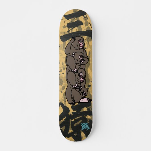 三猿-見猿聞か猿言わ猿- PERSOONLIJK SKATEBOARD (Voorkant)