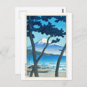 三 の 士, Mount Fuji at Miho, Hasui Kawase Briefkaart (Voorkant / Achterkant)