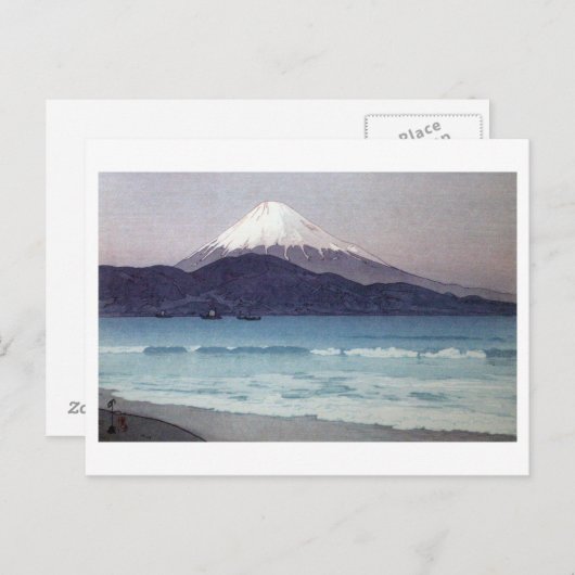 三 の 士, Mt. Fuji gezien op het schiereiland Miho, Y Briefkaart (Voorkant / Achterkant)