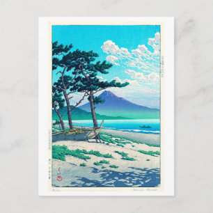 三 保 松 原, Pine Beach at Miho, Hasui Kawase Briefkaart