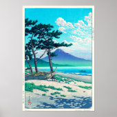 三 保 松 原, Pine Beach at Miho, Hasui Kawase Poster (Voorkant)