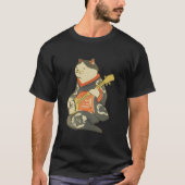 三 味 く 猫,  bij Guitar, Kuniyoshi, Ukiyoe T-shirt (Voorkant)