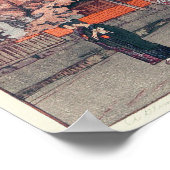 上 野 園, Cherry blossom in Ueno Park, Yoshida Poster (Hoek)