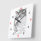 「不思議の国のアリス」の壁掛け時計,No.02 Vierkante Klok (Hoek)