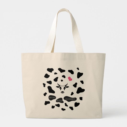 世 界 op 抜, 闇かがら grote tote bag (Achterkant)