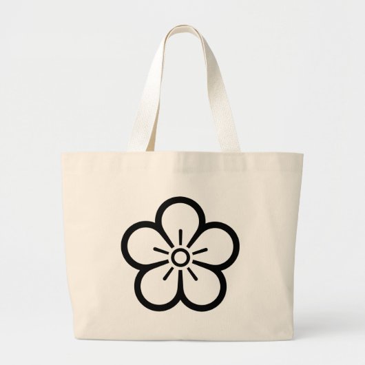 中陰梅の花 GROTE TOTE BAG (Voorkant)
